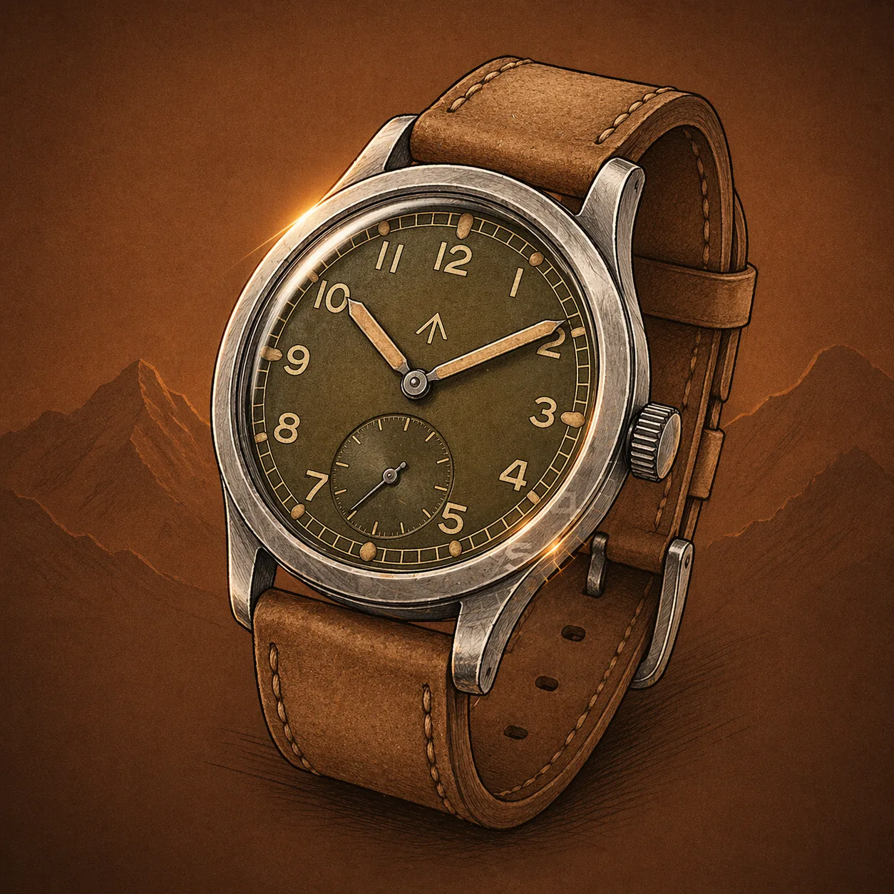 Vintage Cyma Dirty Dozen military field watch